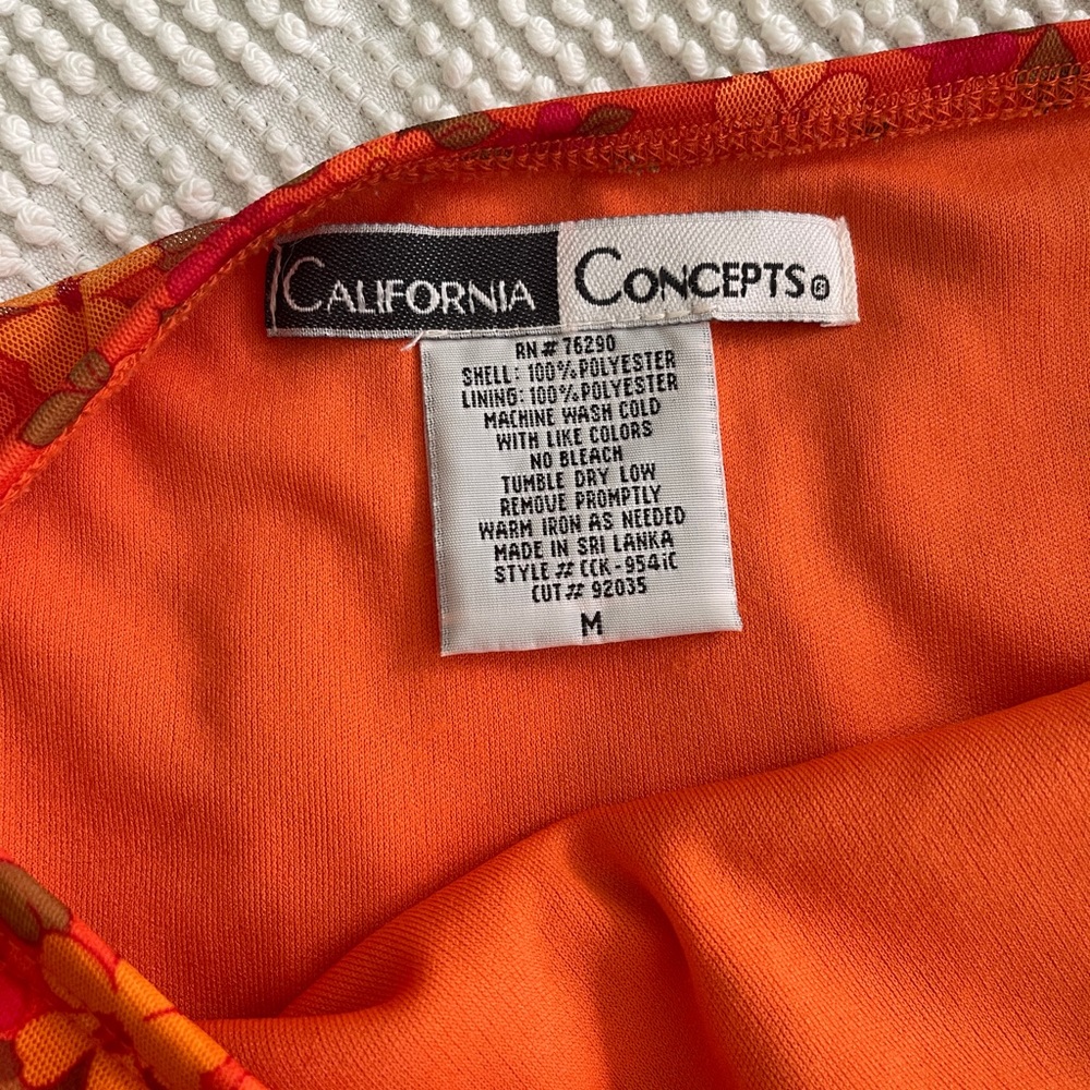 Groovy orange floral skirt - Picture 5 of 5